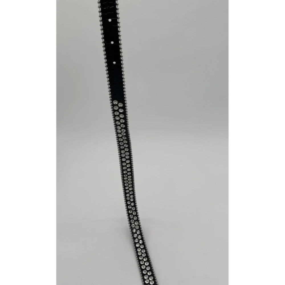 B.B. Simon Crystal Rhinestone‎ Studded Belt Women's Medium Western Bling Cowgirl